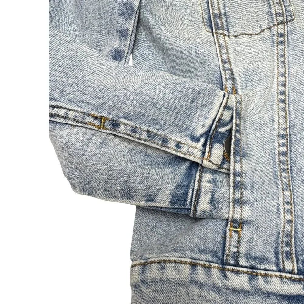 Nordstroms Treasure & Bond Cotton‎ Hooded River Wash  Denim Jacket